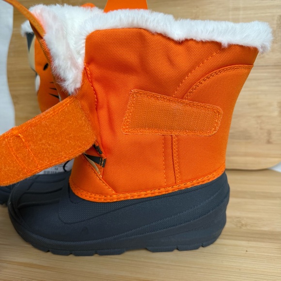 Cat & Jack Kids Tiger Winter Boots Kids Size 12 – Faux Fur Insulated Snow Boots - Picture 7 of 11